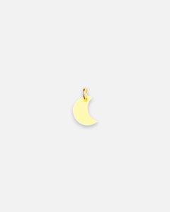 Einzelner Mini Mond Schmuckanhänger aus Acrylglas mit goldenem Edelstahlring für Ohrringe von sweeps.