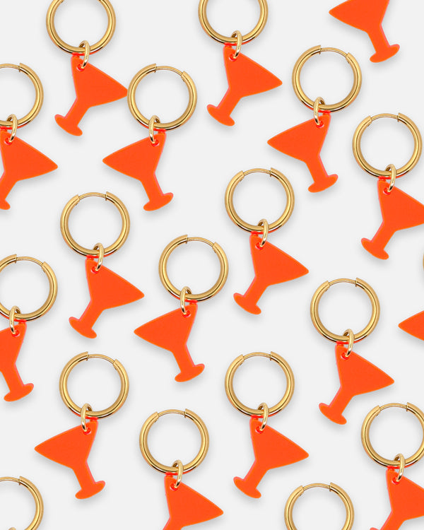 Coole party Ohrringe mit Cocktailglas Anhänger von sweeps.