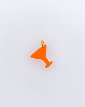 Einzelner Cocktailglas Anhängern aus Acrylglas in Orange für Creolen von sweeps.