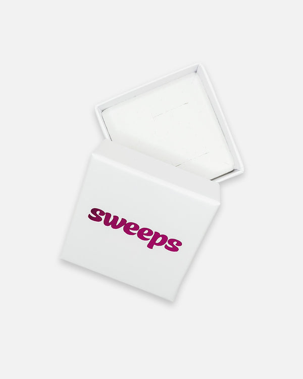 Geschenkschachtel mit sweeps Logo für Ohrringe.